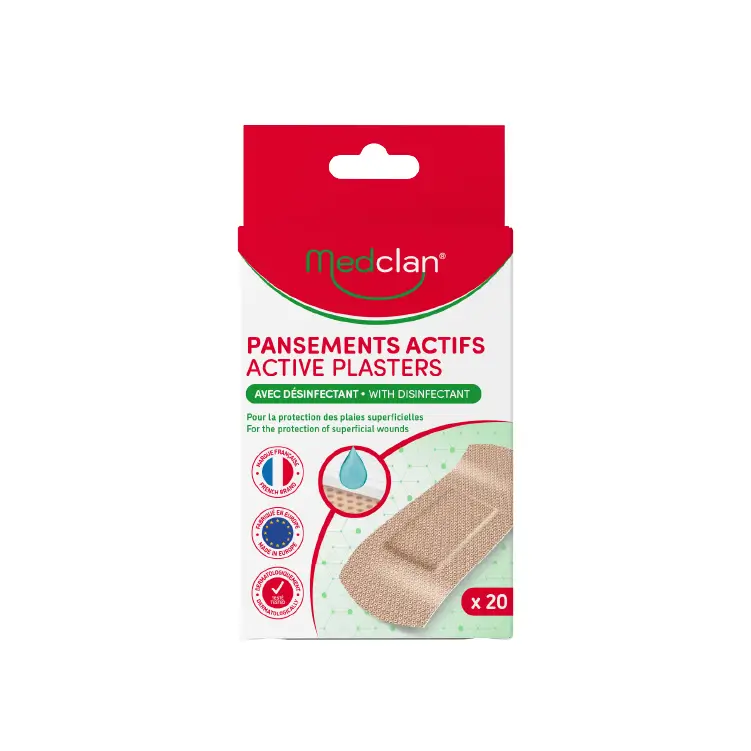 medclan active plasters with desinfectant x20